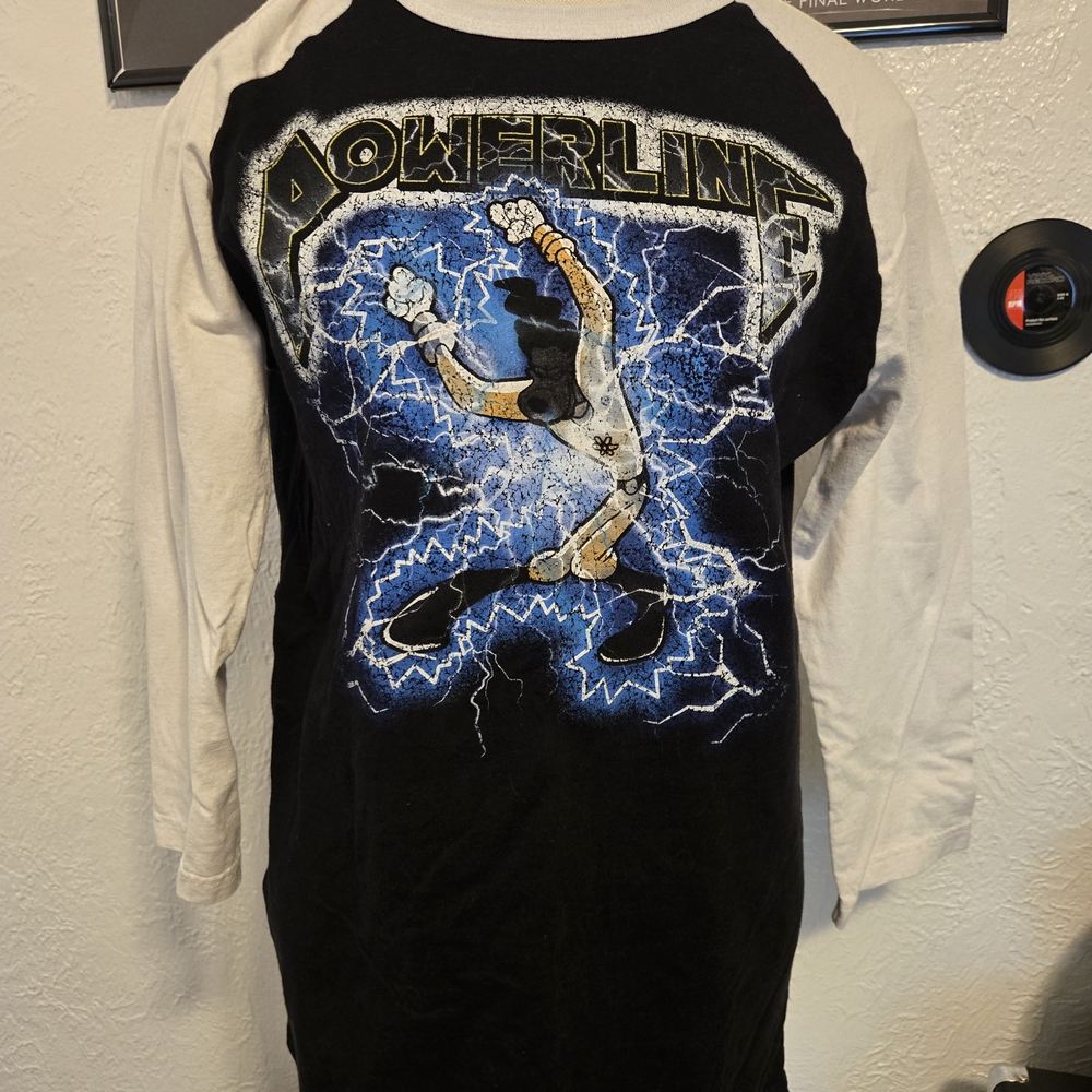 Disney Powerline Graphic Long Sleeve Shirt - Black and White